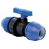 ПНД Кран компрессионный 25 (1") ПНД Кран компрессионный 25 (1")