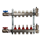 Коллекторная группа с расходомерами 1" на 5 выходов VIEIR