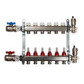 Коллекторная группа с расходомерами 1" на 6 выходов VIEIR